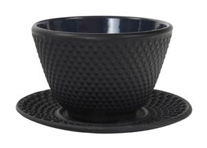Tokyo Design Studio Zwarte Theekop met onderzetter - 7 x 5.5cm 120ml