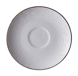 Tokyo Design Studio Wit/Goude Onderzetter voor kopje Golven - Nippon White - 100ml