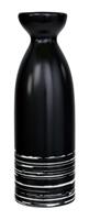 Zwart/Witte Sake Fles - Black Maru - 17.5cm 180ml