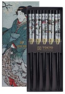 Tokyo Design Studio Chopsticks met Geisha - Set van 5