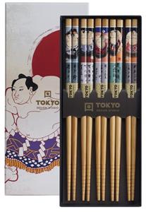 Tokyo Design Studio Chopsticks met Sumo's - Set van 5