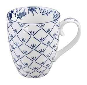 Tokyo Design Studio Blauw/Witte Mok Maple - Flora Japonica - 8.5 x 10.2cm 380ml