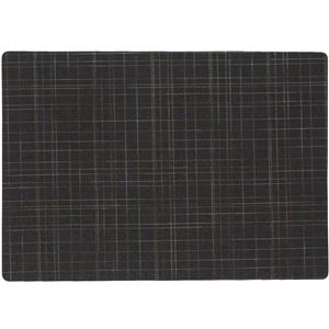 Stevige Luxe Tafel Placemats Liso Zwart 30 X 43 Cm et Anti Slip Laag En Teflon Coating Toplaag