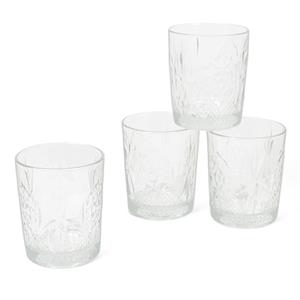 4x Tumbler Whisky/water Glazen Transparant 400 Ml - Waterglazen - Whiskeyglazen