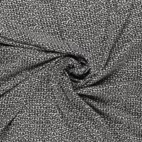 zwart viscose twill met off white abstract dessin