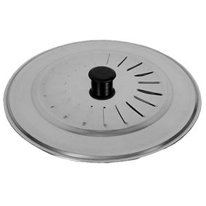 Universele Rvs Spatdeksel/pannendeksel Met Stoomuitlaat Voor Pannen Van 18 Cm - Pannendeksels