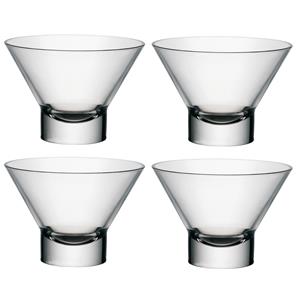 Bormioli Rocco Set Van 4x Stuks Ijs/sorbet Coupes Op Voet Van Glas 370 Ml - Ijscoupe Glazen/schaaltjes