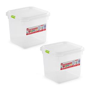 Forte Plastics 3x Diepvries Vershoudbakje Met Stevige Deksel 2.6 Liter 16 X 17,8 X 16 Cm - Vershoudbakjes