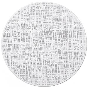 8x Ronde Placemats Glanzend Wit 38 Cm - Placemats