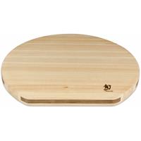 KAI EUROPE GMBH Kai Shun Wende-Schneidebrett Hinoki D-Type, mit rückseitiger Saftrille, Holz, 36 x 33 cm, DM-0818