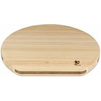 KAI EUROPE GMBH Kai Shun Wende-Schneidebrett Hinoki D-Type, mit rückseitiger Saftrille, Holz, 36 x 33 cm, DM-0818