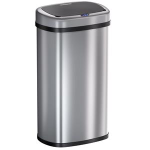 Deuba Prullenbak met sensor vierkant RVS 50 liter