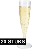 20x Champagne glazen Transparant