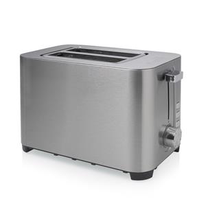 PRINCESS Toaster 142400, 2 kurze Schlitze, 850 W, Edelstahl, 2 kleine Scheiben, Brötchenaufsatz, 7 Bräunungsstufen, Krümelschublade