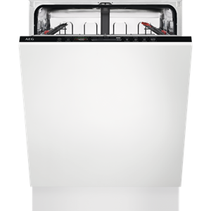 AEG - FSE63307P Vollintegrierter-Geschirrspüler 55 cm breit, 76 cm hoch, AirDry, Besteckkorb, 7 Programme, Extra Leise