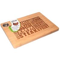 Secret De Gourmet Tapas serveerplank rechthoek 38 x 28 cm van bamboe hout - Serveerplank - Broodplank