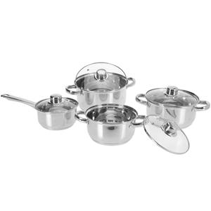 Excellent Houseware Pannenset RVS 8 delig - Stevige kwaliteit