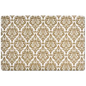 Set Van 4x Stuks Rechthoekige Placemats Met Gouden Barok Print 43,5 X 28,5 Cm - Placemats