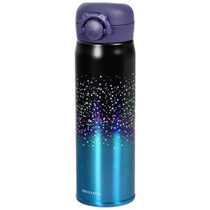 Thermosfles / Isoleerfles Rvs Voor Onderweg 500 Ml Blauw/zwart - Thermosflessen