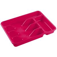 Hega Hogar Bestekbak/bestekhouders 5-vaks Fuchsia Roze 34 X 26 X 5 Cm - Bestekbakken