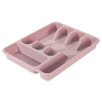 Hega Hogar Bestekbak/bestekhouders 5-vaks Oud Roze 34 X 26 X 5 Cm - Bestekbakken