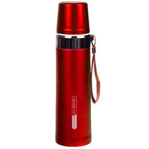 Thermosfles / Isoleerfles Rvs Met Bandje Voor Onderweg 750 Ml Rood - Thermosflessen