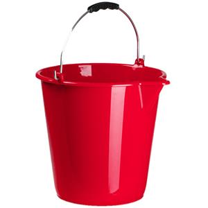 Forte Plastics Set Van 2x Stuks Kunststof Emmers Met Schenktuit Fuchsia Roze 12 Liter - Emmers