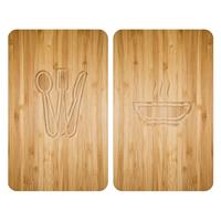 Wenko Afdekplaten Lunch 52 X 30 Cm Glas Bruin 2 Stuks