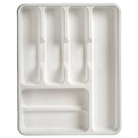 BigBuy Home Besticks-sortering Plast Vit (30 x 4,5 x 38 cm)