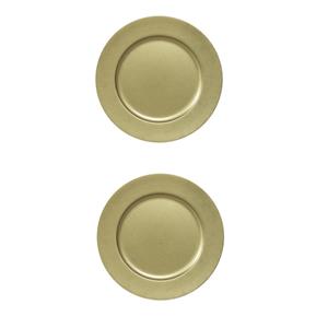 Bellatio 4x Stuks Diner Borden/onderborden Goud Met Glitters 33 Cm - Onderborden