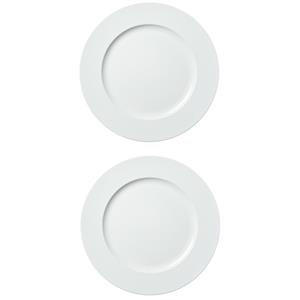 Bellatio 6x Stuks Diner Borden/onderborden Wit 33 Cm - Onderborden