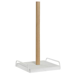Keukenrolhouder Hout Wit 16 X 30 Cm - Keukenrolhouders