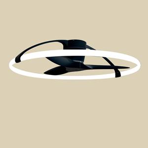 Mantra IluminaciÃ³n LED plafondventilator Nepal, app, zwart