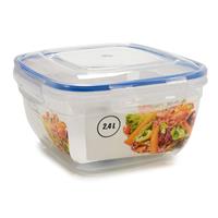 BigBuy Home LunchlÃ¥da BlÃ¥ Fyrkantig (Kapacitet: 2400 ml)