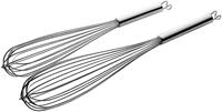 Pintinox Schneebesen Professional, (Set, 3 tlg.), Edelstahl 18/10, spülmaschinengeeignet, Lg. 25, 30, 35 cm