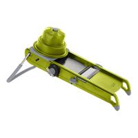 De Buyer Mandoline Swing Plus gr&uuml;n mit horizontaler Doppelklinge und Julienne-Doppelklinge