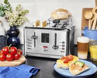 Gastroback Toaster 42396 Design Toaster Digital 4S, 4 kurze Schlitze, für 4 Scheiben, 1900 W