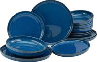 Creatable Tafelservice Atlantico, (Set, 12 tlg.), mit intensiver Kobalt-Blau-Reaktivglasur