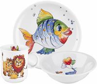 Seltmann Weiden Kindergeschirr-Set Compact Bunte Tierwelt, (Set, 3 tlg.), Made in Germany