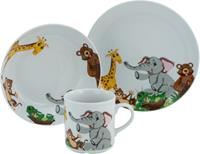 Creatable Kindergeschirr-Set Zoo, (Set, 3 tlg.), Dekor mit lustigen Zoobewohnern