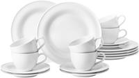 Seltmann Weiden Kaffeeservice Beat, (Set, 18 tlg.), Rillendekor