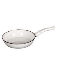Riess Nouvelle Arctic Weiß Ceraglas Pfanne 24 cm - Emaille - Griff Kunststoff