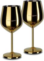 ECHTWERK Tasse Weingläser aus Edelstahl 2tlg., Edelstahl, bruchsichere Weinkelche, Weingläser Set, Bordeaux-Glas, Burgunder-Glas