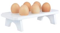 Esschert Design eierhouder - hout - wit - voor 6 eieren -