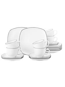 Seltmann Lido Black Line coffee service with recta