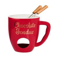 Butlers CHOCOLATE FONDUE Tasse mit 2 Gabeln Fondues rot