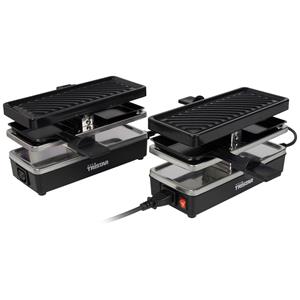 Tristar Raclette RA-2742 Connect für 4 Personen, Erweiterbar auf 5 Raclettes, 2x 400 W, 4 Raclettepfännchen, 400 W