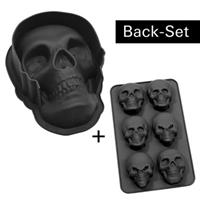 Geda Labels Backform-Set Totenkopf Silikon Backformen schwarz