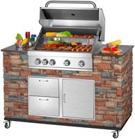 EL FUEGO Gasgrill »Grillküche Built-in«, BxTxH: 147x68x130 cm
