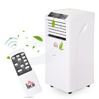 HOMCOM mobiele airconditioning, 3-in-1 functie, ontvochtiger, 2,6 kW, met afstandsbediening, energiezuinig, compact, wit | Aosom.nl